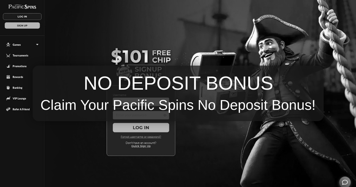 Pacific Spins No Deposit Bonus and Promo Code Status